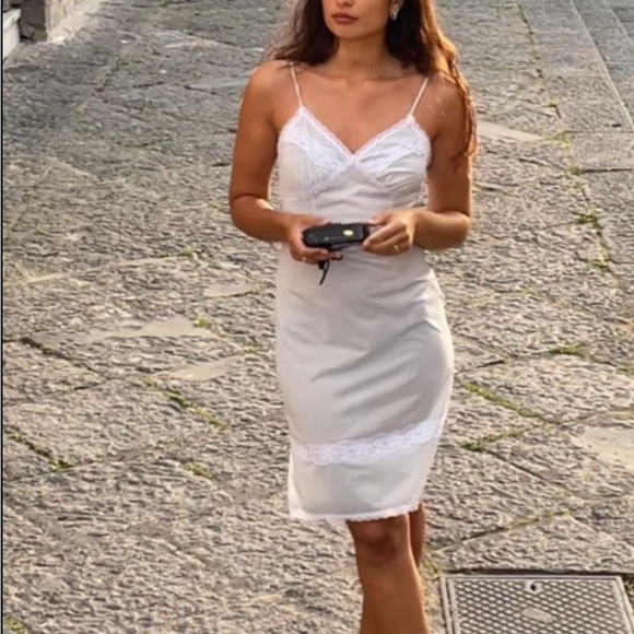 Vintage Shadowline Women’s Slip Dress Nightgown Lace Trim Size 42 Made in USA - Picture 8 of 11